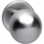 Intersteel knop bol vast op rozet 4mm verdekt rvs