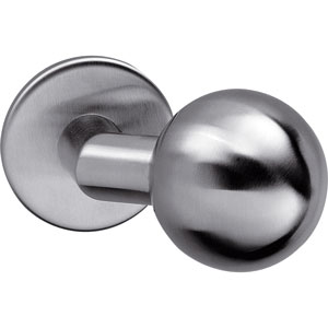 Intersteel knop bol/schuin vast op rozet verdekt 4mm rvs