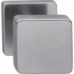 Knop Vast op vierkant rozet rvs