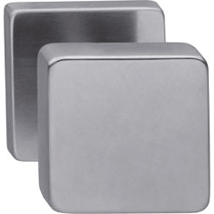 Knop Vast op vierkant rozet rvs