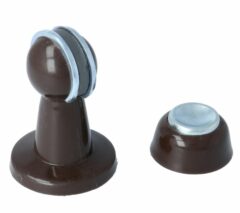 Deurvastzetter magnetisch 80mm bruin