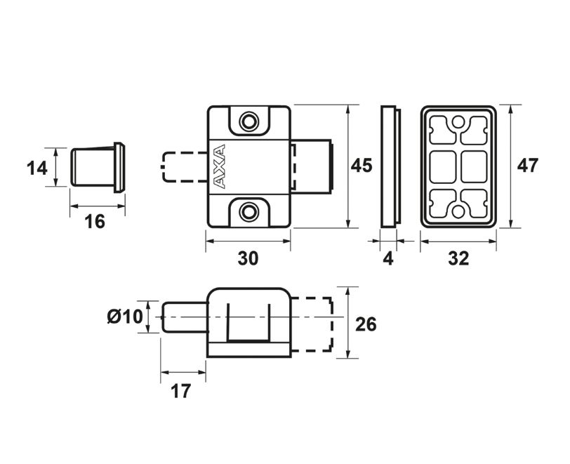 Raamslot AXA 3011 wit