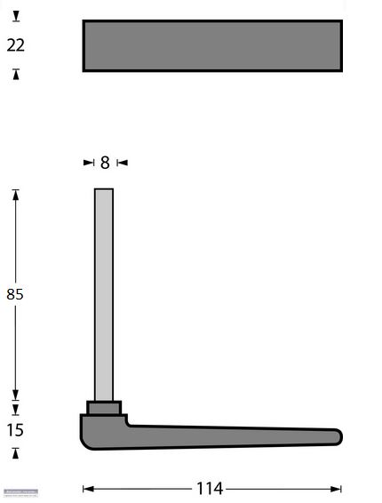 Intersteel stiftdeel L-model rolluik rvs - Afbeelding 2