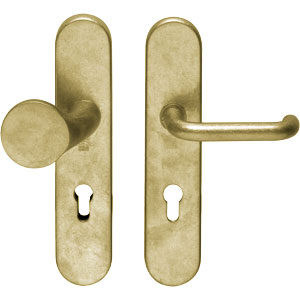 SKG3 Veiligheid-garnituur greep/kruk PC72 messing getrommeld