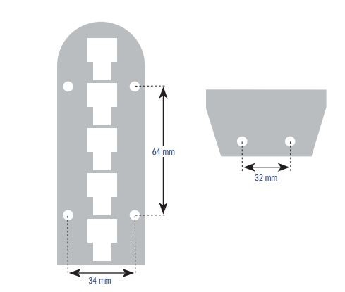 Bedbeslag in hoogte verstelbaar