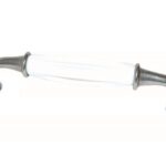 Greep Porselein Wit en Tin Kleur 128 mm