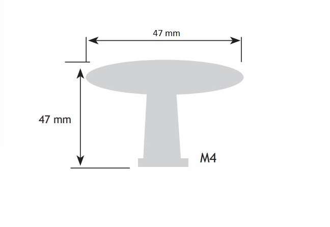 Meubelknop ovaal zwart - Afbeelding 2