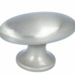 Knop ovaal, 60 x 38 mm, RVS-look