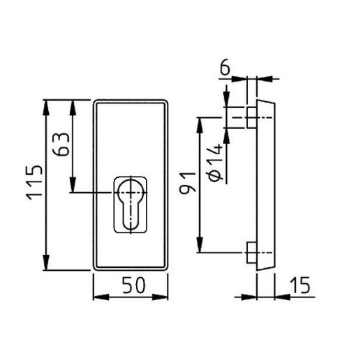 maten rozet met kerntrekbeveiliging Hoppe