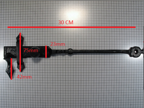 Grendel van staldeursluiting ijzer zwart