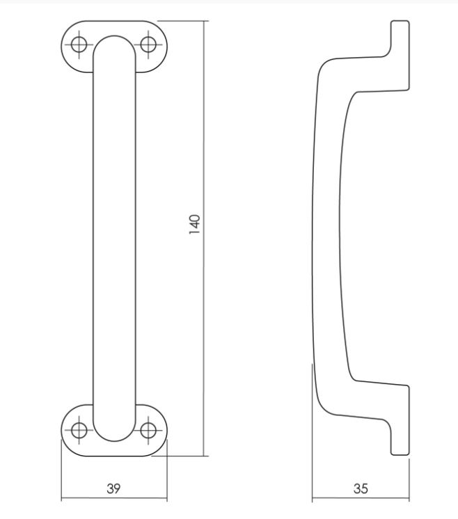 Intersteel handgreep 777 140mm nikkel mat - Afbeelding 2