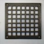 Rooster, ijzer geroest 15 x 15 cm