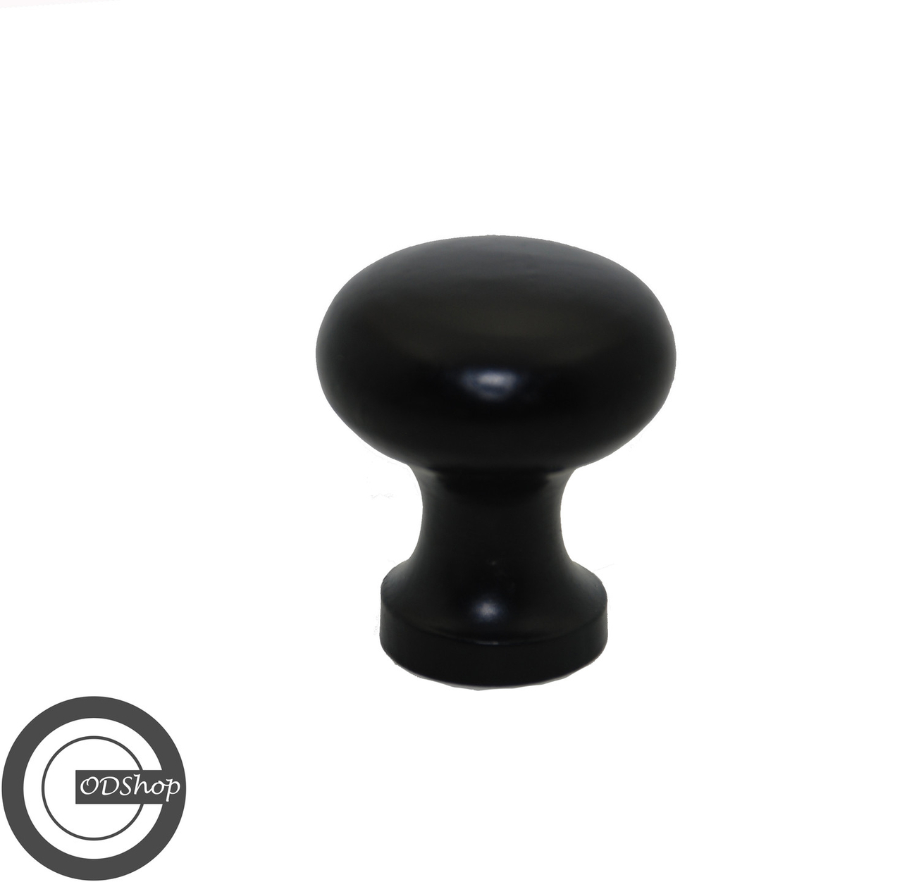 Knop rond ijzer zwart 27 mm