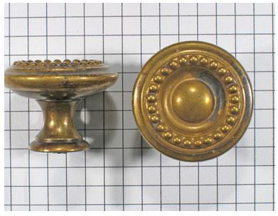 Knop Louis XVI 30 mm messing antiek