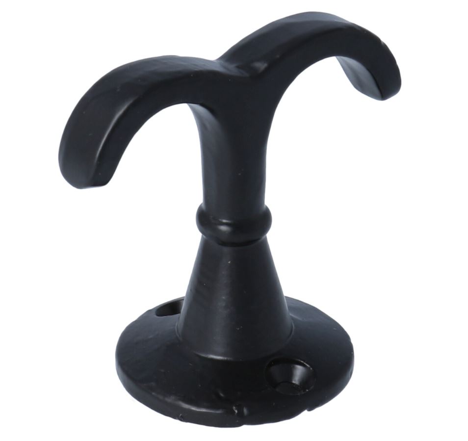 Kapstokhaak onderbouw zwart