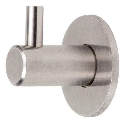 Kapstokhaak RVS Rond met sokkel 30 mm