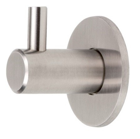 Kapstokhaak RVS Rond met sokkel 30 mm