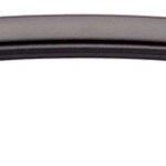 Gebogen greep zwart 128 mm