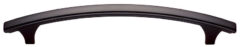 Gebogen greep zwart 128 mm