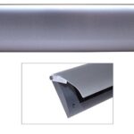 Binnenbriefplaat Luxe Aluminium met klep en borstel