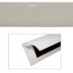 Binnenbriefplaat Luxe Aluminium Wit met klep en borstel