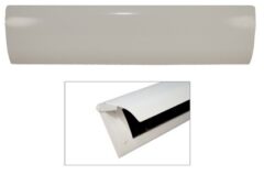 Binnenbriefplaat Luxe Aluminium Wit met klep en borstel