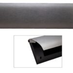 Binnenbriefplaat Luxe RVS met klep en borstel