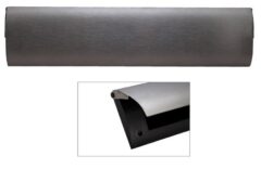 Binnenbriefplaat Luxe RVS met klep en borstel