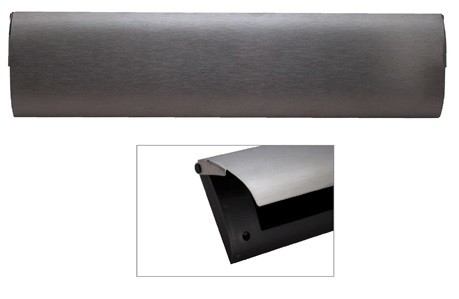 Binnenbriefplaat Luxe RVS met klep en borstel