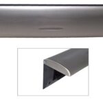 Binnenbriefplaat Luxe RVS dichte zijkant met klep en borstel