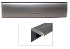 Binnenbriefplaat Luxe RVS dichte zijkant met klep en borstel