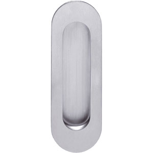 Schuifdeurkom ovaal 120x40mm blind rvs