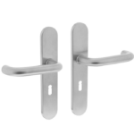 deurkruk op schild rvs