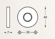 Intersteel Rozet rond verdekt mat zwart