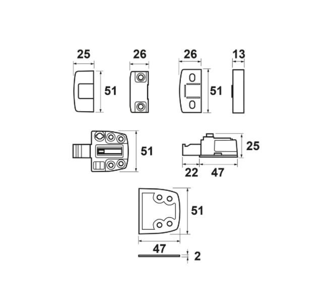Oplegslot AXA SKG1 3015 zilver