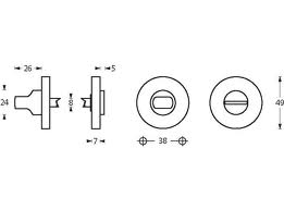 Intersteel wc-sluiting 8mm rond verdekt kunststof chroom - Afbeelding 2