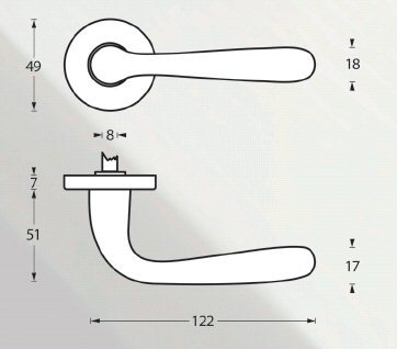 Intersteel deurklink Jupiter op rozet nikkel mat - Afbeelding 2