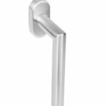 Raamkruk Hoek 90° op Ovale Rozet RVS