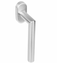 Raamkruk Hoek 90° op Ovale Rozet RVS