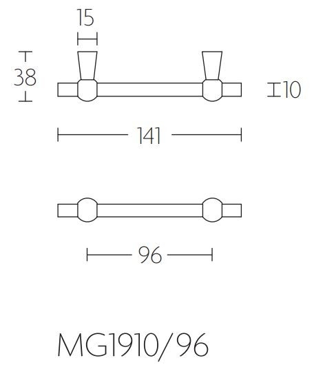 Meubelgreep TIMELESS MG1910-96 nikkel mat 96 mm - Afbeelding 2