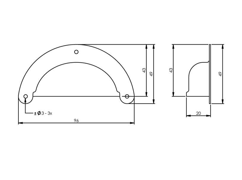 Intersteel Komgreep zwart - Afbeelding 2