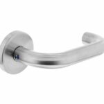 Intersteel deurkruk rond op rozet rvs