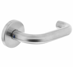 Intersteel deurkruk rond op rozet rvs