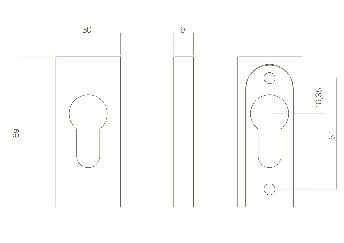 Intersteel Veiligheid-schuifrozet 10mm rechthoek rvs - Afbeelding 2