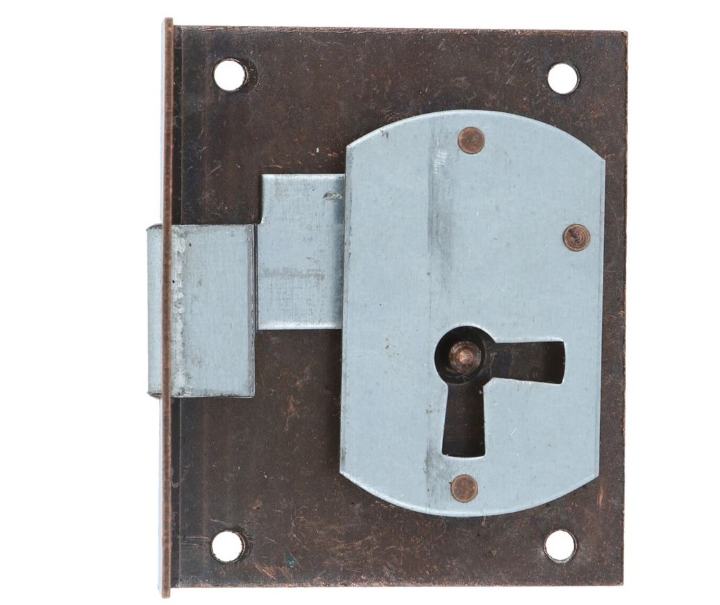 Halfopdekslot verbronsd penmaat 35 mm rechts