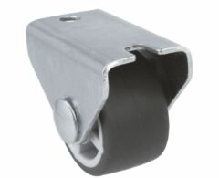 Grijs rubberen wiel 25 mm