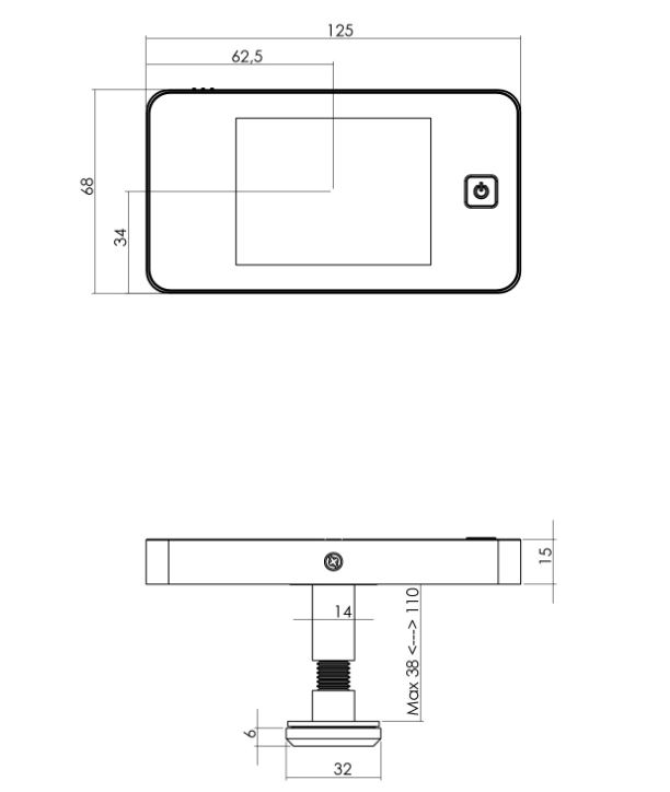 Intersteel digitale deurcamera spion - Afbeelding 2