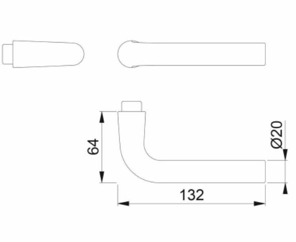 Deurklink aluminium Hoppe Bonn F1 - Afbeelding 2