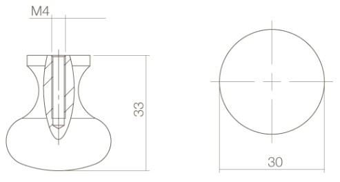 Intersteel knop smeedijzer paddestoel zwart 30 mm - Afbeelding 2