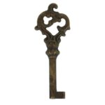 Sleutel messing antiek Louis XV